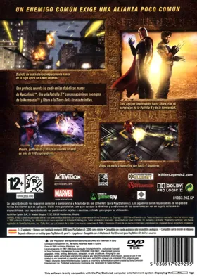 X-Men Legends II - Rise of Apocalypse box cover back
